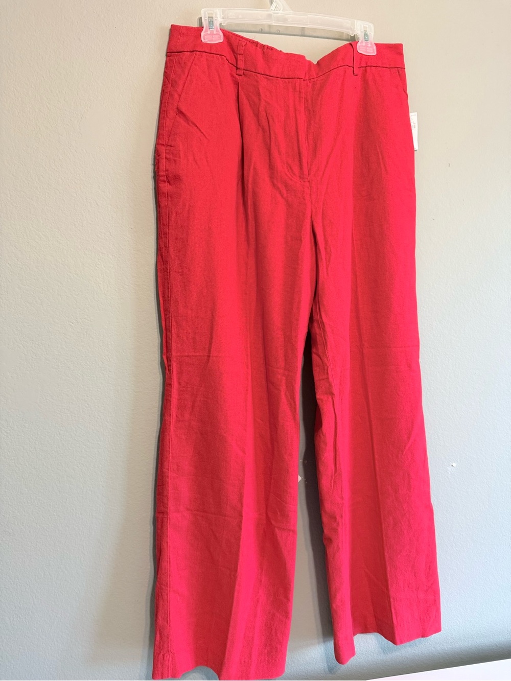 Old Navy Bright Red-Coral Wide Leg Pants